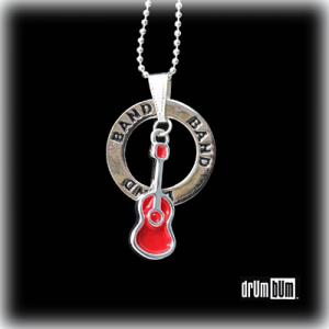 Red Guitar Band Necklace