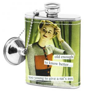 Old Enough to Know Better Hip Flask