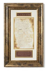 13 Rules of Golf Framed Collage