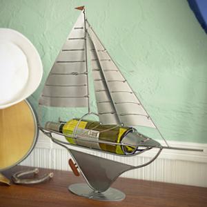 Sail Away Metal Wine Bottle Holder