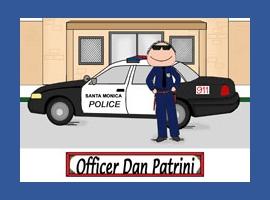 Personalized Police Car Cartoon