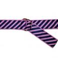 Kids Girls Pink and Navy Striped Diagonal Ribbon Belt