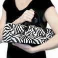 Black Patent Zebra Wine Tote
