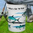 Personalized Fishing Bucket Cooler and Seat