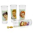 Anne Taintor Shot Glass Set, Green
