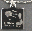 Handprint/Footprint Engraved Jewelry