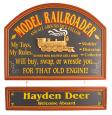 Model Railroader Hanging Sign - Personalized