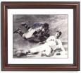 Yogi Berra Signed, Framed 8" x 10" Photo With Ted Williams