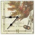 Personalized Oak Leaf Marble Clock with Stand