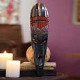 Beninese wood mask - Warrior Dance