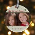 Personalized Photo Christmas Ornaments - Picture & Text