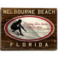 Centered Surfer Custom Sign