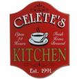 Caffe Kitchen Personalized Wooden Sign