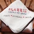Personalized White Fleece Blanket - You Warm Our Hearts