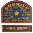 Sheriff Hanging Sign - Personalized