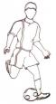 Male Soccer Player Iron Sports Wall Decor