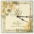 Personalized White Lily Marble Clock with Stand