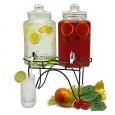 Milan Dual Hammered Glass Beverage Dispensers