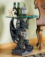 Hastings, the Warrior Dragon Glass-Topped Sculptural Table