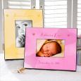 Personalized Baby Picture Frame - Watercolor Art Heart Design