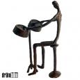 Bronze Sitting Drummer Figurine