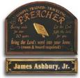 Preacher Hanging Sign - Personalized
