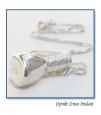 Djembe Drum Necklace - Silver