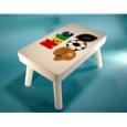 White Puzzle Stool with Sports (9-12 Letters)