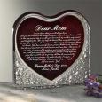 Personalized Letter Heart Sculpture with Mom Poem