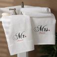 Personalized Cotton Bath Towel Set - Mr and Mrs Collection