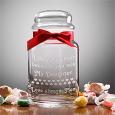 Personalized Glass Candy Jar - You Make Life Sweet Design