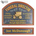 Funeral Director Hanging Sign - Personalized