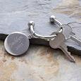 Engraved Silver Key Ring - Silver Plated Life is a Journey