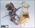 Drummer Mouse Figurine