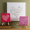 Personalized Canvas Wall Art - Heart of Love