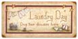 Retro Laundry Drop Drawers Tin Sign