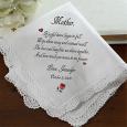 Personalized Wedding Handkerchief - Tears of Joy Mother Design