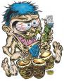 Drums Sticker - Crazy Drummer