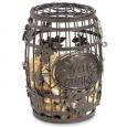 Wrought Iron Vineyard Barrel Wine Cork Art Cage
