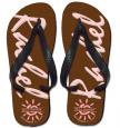 Personalized Brown Sunspot Flip Flops