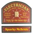Electrician Hanging Sign - Personalized