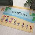 Personalized Beach Vacation Family Doormat