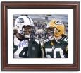 Nick Mangold Signed, Framed Photo with A.J. Hawk