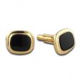 Gold Filled Cufflinks - Black Onyx