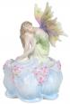 Fairy on Blue Porcelain Trinket Box