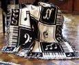 Music Notes Tapestry Throw