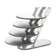 Stainless Steel Coasters 5pc Set w/ Stand