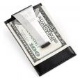 Genuine Leather and Stainless Steel Money Clip & Credit Card Holder