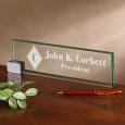 Personalized Executive Glass Name Plate