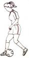 Female Soccer Player Iron Sports Wall Decor